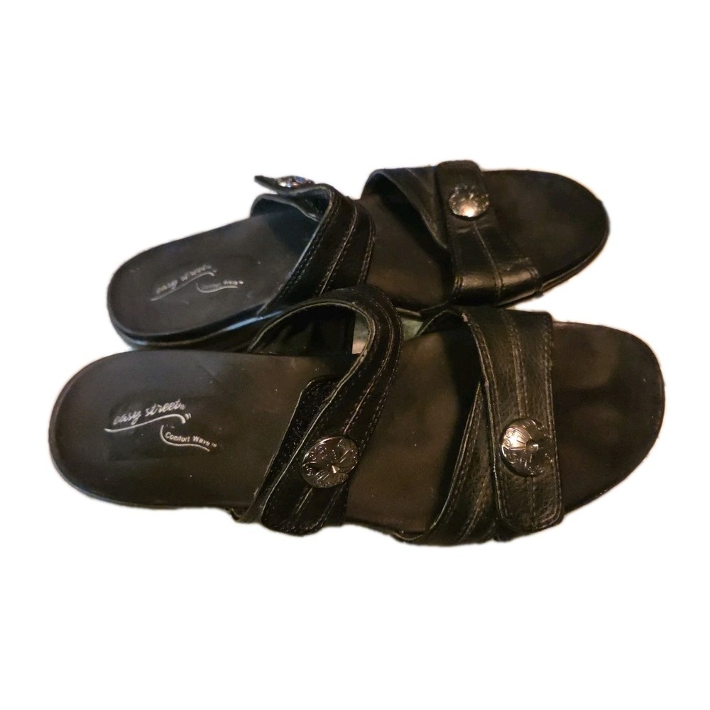 Easy Street Comport Wave Women's Sandals 8.5M Black ASHBY 30-4942‎ Adjustable
